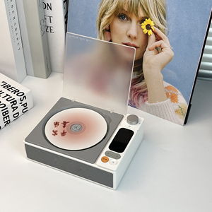 Gramophone rétro <span class=keywords><strong>Lecteur</strong></span> <span class=keywords><strong>CD</strong></span> <span class=keywords><strong>intégré</strong></span> Haut-parleur BT <span class=keywords><strong>Lecteur</strong></span> de musique <span class=keywords><strong>portable</strong></span> Bayinhe - Product Image 3