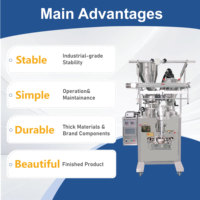 Machine d'emballage automatique multifonctionnelle VFFS à double trémie pour poudre et granulés, avec remplisseuse à vis sans fin et scelleuse alimentaire
