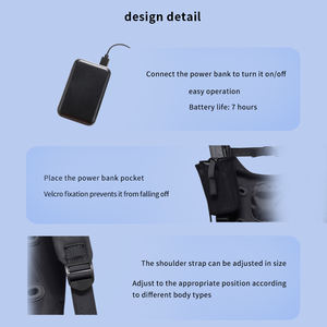 Yibicheng 2025 verano nuevo chaleco de aire acondicionado inteligente de talla grande poliéster impermeable con cierre de cremallera refrigeración <span class=keywords><strong>aliviar</strong></span> el calor - Product Image 6