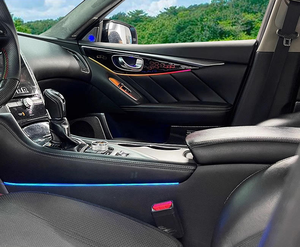 Lumière ambiante de voiture à 64 couleurs contrôlée par application SJC pour Infiniti Q50/Q50L 2013-2022, éclairage LED dynamique, accessoires intérieurs de voiture, mise à niveau - Product Image 2