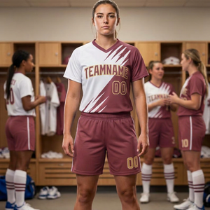 Conjunto de Uniforme de Fútbol Personalizado con Impresión a Medida, Camiseta y Pantalones Cortos de Fútbol con Nombre de Equipo, Nombre y Número del Jugador, para Adultos, 100% Poliéster, Cuello en V - Product Image 5