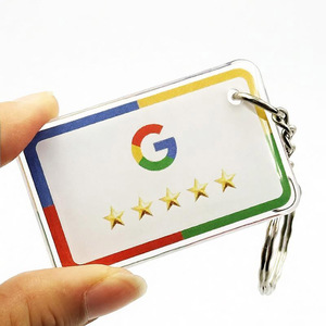 พวงกุญแจอะคริลิค NFC สำหรับข้อความชมเชย Google พร้อมการ์ดรีวิวแบบพกพา น้ำหนักเบา ทันสมัย จากโรงงานโดยตรง - Product Image 1
