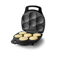 Machine à Arepas Électrique Automatique en Acier Inoxydable avec Surface Antiadhésive, Cuiseur Multi-Snacks 6 Emplacements pour Crêpes, Galettes de Maïs et Tosti