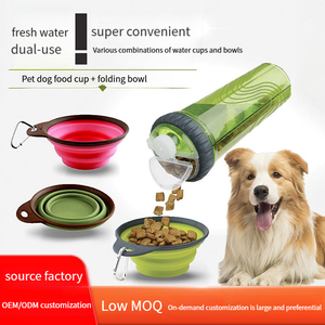 Çift kullanımlı taşınabilir katlanabilir köpek maması ve su bardağı açık içecek kase Pet arkadaşı - Product Image 2