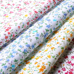 Peintures florales artificielles 100% coton, tissu sur mesure avec impression florale, petite étoffe pour chemisier <span class=keywords><strong>de</strong></span> femme - Product Image 2