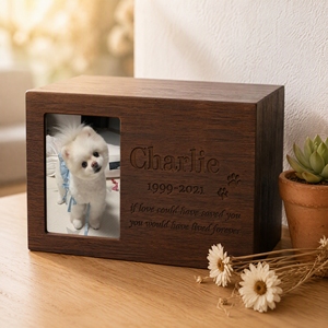 Urne funéraire artisanale en bambou QM QM-06 pour animaux de compagnie, boîte à cendres commémorative personnalisée, écologique, pour chiens/chats et petits animaux, souvenir carré - Product Image 5
