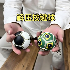 Porte-clés anti-stress personnalisé avec logo, en forme de ballon de football, jouet sensoriel, cadeau promotionnel pour événements sportifs, pour enfants et adultes - Product Image 5