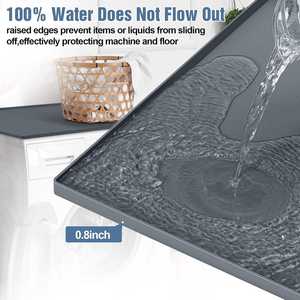 <b>Silicone</b> Washmachine Top <b>Mat</b> 60*60cm,60*50cm High Quality <b>Silicone</b> with Raised Edge Multi Functional - Product Image 5