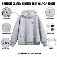 Felpe da uomo con cappuccio a quarto di Zip alta qualità personalizzate con stampa DTG felpe Streetwear in bianco felpa con cappuccio