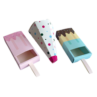 Boîte à crème glacée emballage boîte d'emballage en papier plié paquet push pops pour crème glacée