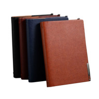 Carnet A5 à 6 anneaux à couverture rigide en cuir PU avec logo personnalisé, organisateur de planificateur d'affaires, couverture de journal intime en métal