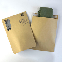 Emballage de vêtements biodégradable populaire, enveloppe personnalisée avec logo, emballage pour t-shirt, enveloppe en papier kraft pour envoi postal