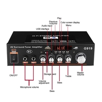 Carte amplificateur audio numérique HIFI BT G919 18W+18W stéréo AMP Amplificador Home Cinéma Lecteur MP3 USB Carte SD