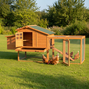 Nichoir en bois de qualité, recyclable, écologique, design respirant pour poulets, lapins, petits animaux - Utilisation extérieure toutes saisons - Product Image 6