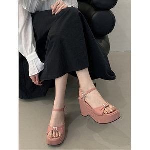 Sandalias de mujer con boca de pez, nuevas, de verano, para boda, zapatos de moda para novia, de punta cerrada, de punta abierta, de plataforma, de malla, de primavera - Product Image 3