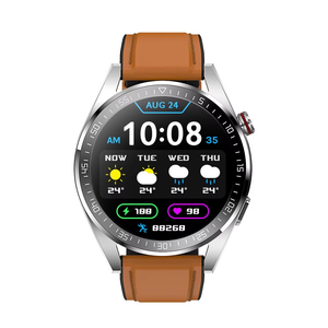 블루투스 음악 및 통화 기능을 위한 아몰레드 스크린이 있는 스마트 워치 혈압 및 산소 모니터링 가죽 밴드 - Product Image 5