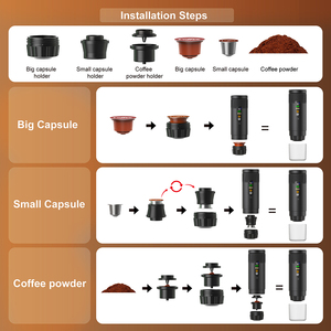 เครื่องชงกาแฟแบบพกพาที่ชาร์จเร็ว 20 บาร์ เครื่องชงกาแฟเอสเปรสโซอัตโนมัติแบบอิตาลีสำหรับใช้ในบ้าน—ใช้งานร่วมกับกาแฟบดแบบแคปซูลได้ - Product Image 5