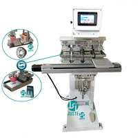 Machine de tampographie entièrement électrique automatique 4 couleurs horizontale pour étiquettes de vêtements, jetons de poker et crayons