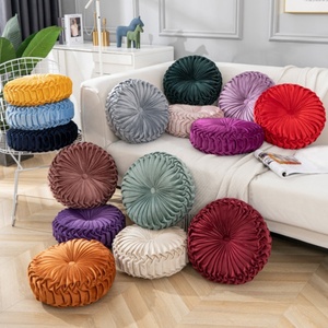 Household <strong>Round</strong> <strong>Cushions</strong> Pillows Home Decor 100% Polyester Fiber Solid Color Sofa Throw Pillows Waist <strong>Cushion</strong> - Product Image 1