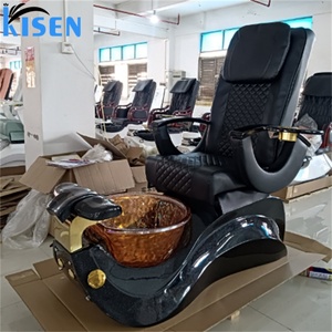 เฟอร์นิเจอร์ร้านทำเล็บหรูหราทันสมัย Kisen 2025 อ่างแช่เท้าแบบไร้ท่อ 110V เก้าอี้นวดทำเล็บมือและเล็บเท้า มีสินค้าในสต็อก - Product Image 1