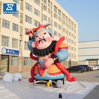 Mascotte gonflable personnalisée du Dieu de la Porte Chinois pour la décoration d'événements festifs