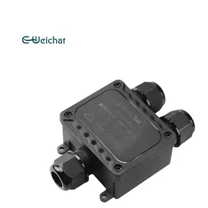 Cable conector de vehículo eléctrico de carga de 3 vías Y EV, forma de cable, caja de conexiones impermeable IP68