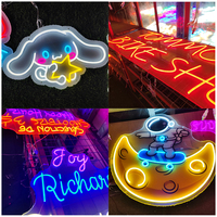 Enseigne néon LED acrylique personnalisée, étanche, rétroéclairée, pour restaurant, bar, extérieur, mur, entreprise, lumières néon multicolores