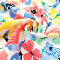 Robe en tissu de rayonne de viscose Tissu de fleur de Challis de rayonne filée florale Tissu en viscose de rayonne imprimée 100%