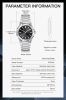 Nuevo Reloj de Cuarzo Más Vendido VH31 con Esfera Octagonal de Acero, Cristal de Zafiro Transparente, Resistente al Agua hasta 50 Metros