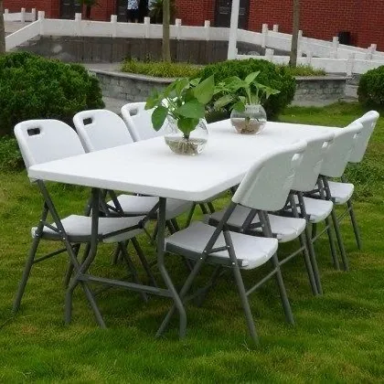 Фабричная Складная квадратная Банкетная мебель для ресторана наружные свадебные пластиковые столы
