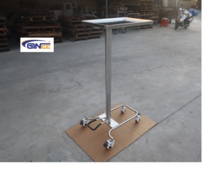 عربة هيدروليكية طبية احترافية من الفولاذ المقاوم للصدأ للأدوات الجراحية، عربة مايو للمستشفيات - Product Image 3