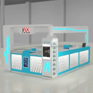 Điện Thoại Di Động Kiosk Thiết Kế Bán Lẻ Kính Cửa Hàng Điện Thoại Thông Minh Trong Trung Tâm Mua Sắm Điện Thoại Thông Minh Gian Hàng Điện Thoại Hiện Đại Bao Gồm Để Bán