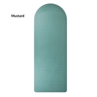 Premium 5mm Halbrunde PU Naturkautschuk-Matte Rutschfest Schweißresistent Stoßdämpfende Unterlage für Heimtraining Pilates Yoga-Matte