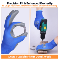 Gants de travail XINGYU en nitrile avec revêtement en nylon, gants de sécurité flexibles pour la réparation automobile, le jardinage, la construction, gants de sécurité pour le travail