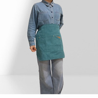 Tablier en toile Niuweili sans manches, réutilisable, pour café, lait, thé, avec logo imprimé, résistant à l'usure, pour serveur et nettoyage