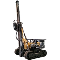 Machine de forage rotative sur chenilles pour l'installation de poteaux solaires, pour la pose de poteaux solaires en terre, à vendre