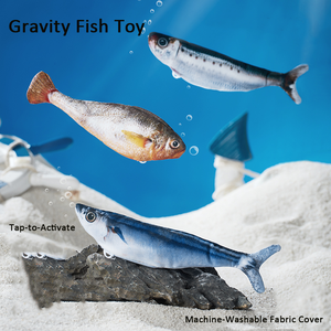 Auto rimbalzo pesce gatto Teaser USB ricaricabile resistente Croaker Design CE certificata Pet giocattoli di movimento interattivo per Multi-gatto - Product Image 3