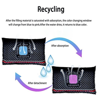 Sachet déshydratant en gel de silice 100 % polyester réutilisable, personnalisé en usine, écologique, pour voiture, avec indicateur intelligent