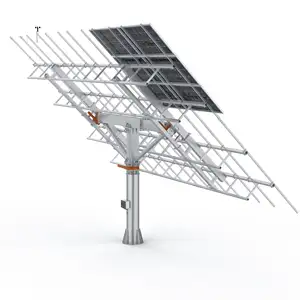 Sistema de rastreamento solar 9kw, sistema de rastreamento de eixo duplo, rastreador solar com 2 eixos, sistema de rastreamento solar