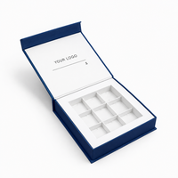 Boîte cadeau en papier miniature vide personnalisée pour chocolats, emballage en carton avec compartiments pour bonbons, truffes, mariage