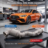 Collecteur d'échappement ODM haute performance en acier inoxydable SS304 avec bouclier thermique pour Mercedes-Benz AMG W206 C63 C43 2.0T M139L 2024+ – Tuyaux à flux libre