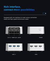 Mini PC QUNSU T8 N5095/N95/N100 N150, Microcomputadora de Escritorio, DDR4 8G/16G 128GB/256GB, LAN Dual, 4K, Triple Pantalla