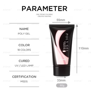 JTING - Juego Profesional de 18 Colores de Poly Gel para Uñas en Tubo de 60 ml, Fácil de Aplicar, Sin Moldes, Marca Privada OEM - Product Image 2