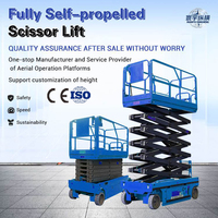 Harga Platform Lift Gunting Bermotor Genie Self-Propelled Heavy-Duty dengan Kapasitas Beban Kuat 8m 10m 12m 14m