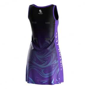 ชุดบอดี้สูทกระโปรงมินิสั้นสำหรับผู้หญิง ลายโลโก้แบบกำหนดเอง ผ้าซับเหงื่อแห้งเร็ว สีดำ สำหรับเล่นเทนนิส ฤดูร้อน ซักได้  สำหรับเล่นเน็ตบอล - Product Image 4