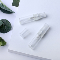 SUMEEAR Mini flacons de parfum en verre transparent portable de 3ml, forme plate, flacons d'échantillon rechargeables avec pompe à atomiseur