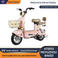 Vélo électrique mignon à deux roues avec batterie au plomb 48V pour les trajets urbains, scooter de mobilité pour adultes, vélo électrique transfrontalier, autonomie 55-65km