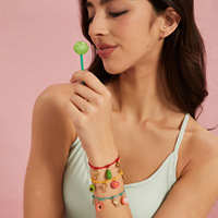 N & S Hot Design fait à la main Fruit Series Bracelet tissé main corde mode transfrontalière pour les fêtes couleur personnalisée