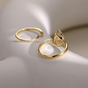 Anillo de Compromiso con Diamante Cultivado en Laboratorio, Corte Marquesa, Solitario de Lujo, Oro Blanco Sólido de 14K, Claridad VVS-VS Certificada, Anillo Premium - Product Image 3