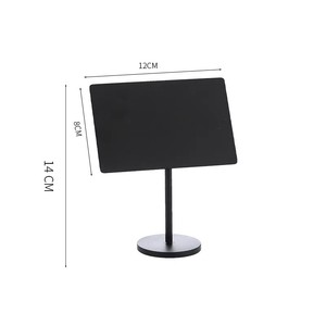 Stainless Steel <b>Table</b> <b>Card</b> Holder 20 Cm X 20 Cm Black Erasable Menu Display Stand For Restaurant Buffet Use - Product Image 2